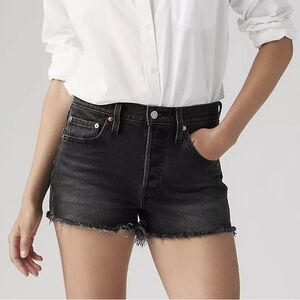 Levi’s 501 Ribcage Jean Shorts 24 | Black High Rise
